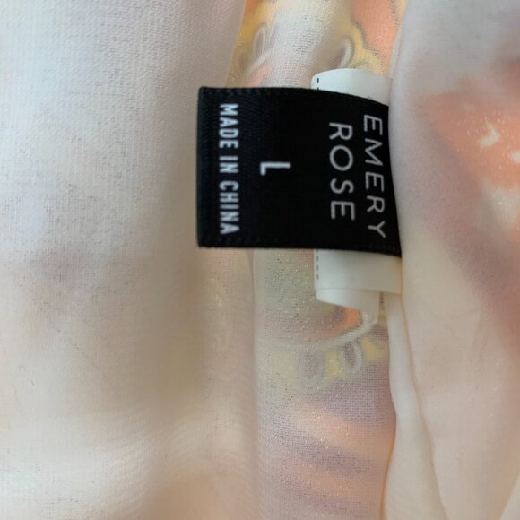 Emory Rose Pants High Rise Printed Wide Leg Flowy Palazzo Paisley - Picture 12 of 12